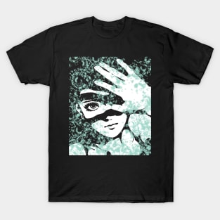 Punk Fashion Style Mint Green Glowing Girl T-Shirt